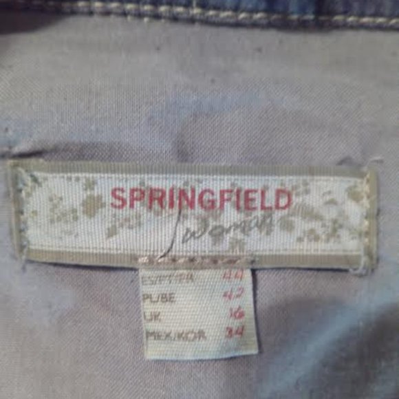 Springfield Light Wash Denim Short Sleeve Romper - Picture 2 of 4